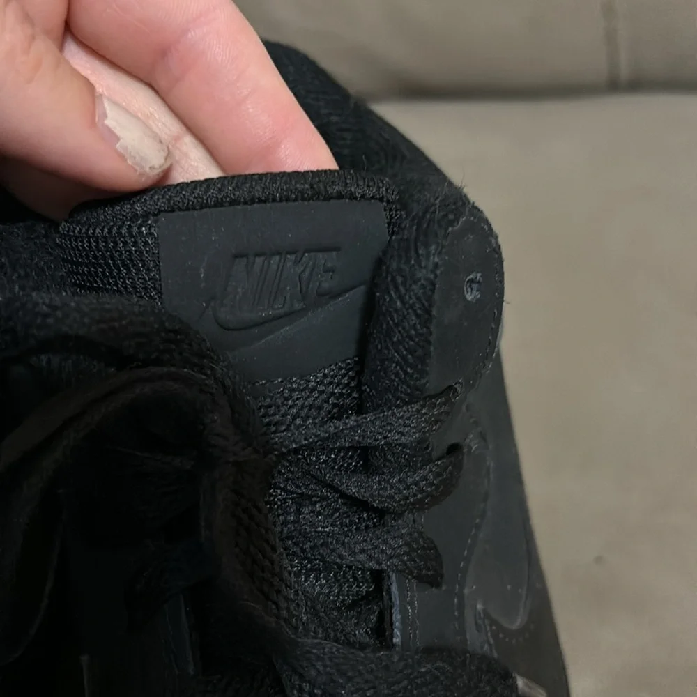 Nike all black high top basketball shoes size 6.5Y